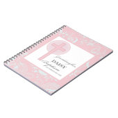Carnet Baptême Petite-fille Dentelle rose Personnalisée (Côté gauche)
