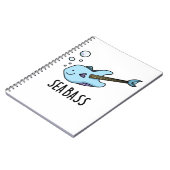 Carnet Bar Commun Drôle Guitare Basse Poisson Jeu de Mots (Côté gauche)