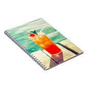 Carnet Bar de piscine à coucher de soleil rétro (Côté Droit)