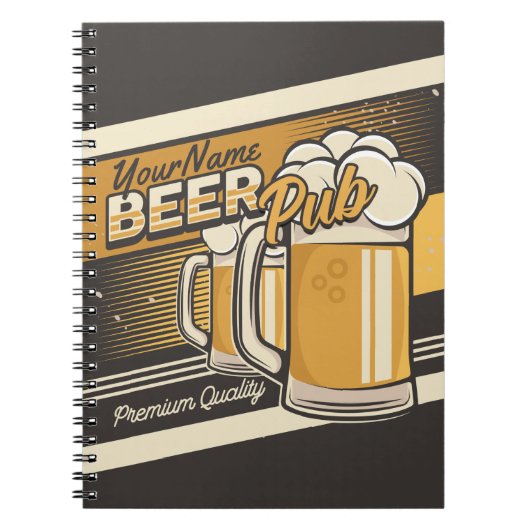 Carnet Bar de pub de bière froide Premium personnalisé (Devant)