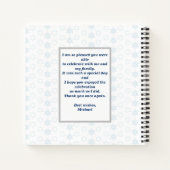 Carnet Bar Mitzvah, gratitude à vos invités avec ceci (Dos)