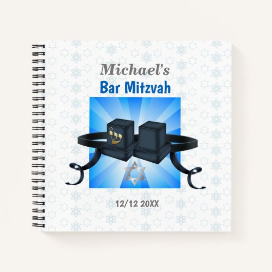 Carnet Bar Mitzvah, gratitude à vos invités avec ceci (Devant)