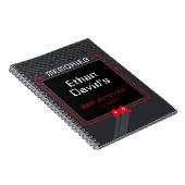 Carnet BAR MITZVAH MEMORIES gamer cool tendance rouge noi (Côté Droit)