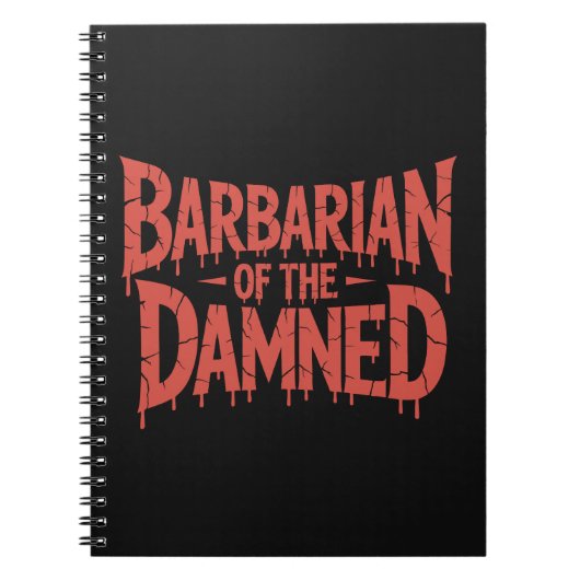 Carnet Barbarde de l'horreur gothique Damné (Devant)