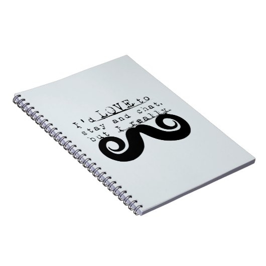 Carnet Barbe bleue grise noire drôle humour Je Moustache (Côté Droit)