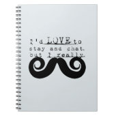 Carnet Barbe bleue grise noire drôle humour Je Moustache (Devant)