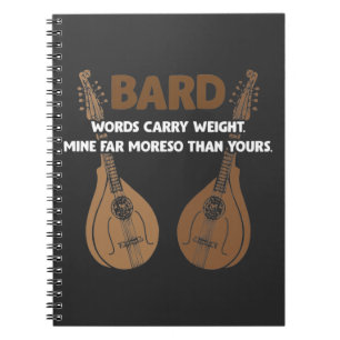 Carnet Bard D20 Dice Dungeon Dragons Gamer Imaginaire RPG