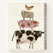 Carnet Barnyard Buds - Vache, cochon, mouton et hen (Dos)