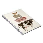 Carnet Barnyard Buds - Vache, cochon, mouton et hen (Côté Droit)