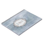 Carnet Baroque Bleu Gris Aquarelle (Côté gauche)