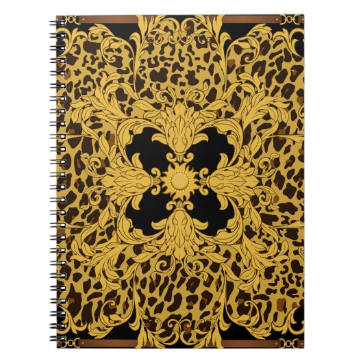 Carnet Baroque léopard, Poster de animal orné (Devant)