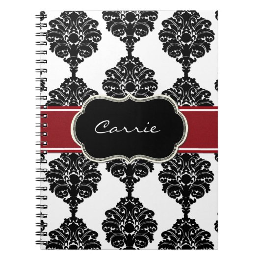 Carnet baroque noir et blanc (Devant)