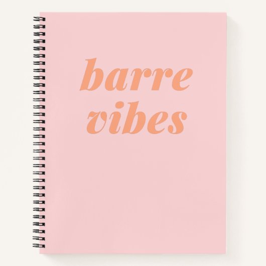 Carnet Barre Vibes Danseur de ballet rose et orange (Devant)