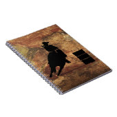 Carnet Barrel Racing Girl Silhouette on a Grunge Texture (Côté Droit)