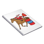 Carnet Barrel Racing Noël Père Noël sur Barrel Horse (Côté Droit)