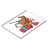 Carnet Barrel Racing Noël Père Noël sur Barrel Horse (Côté gauche)