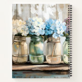 Carnet Barres Mason en fleurs vintages Hydrangea (Dos)