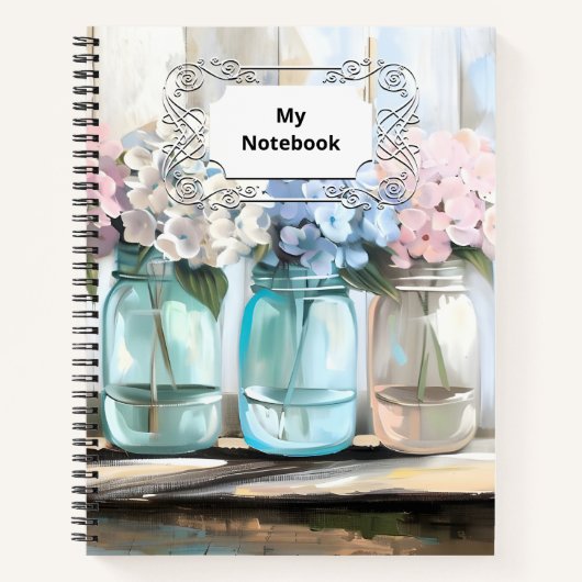 Carnet Barres Mason en fleurs vintages Hydrangea (Devant)