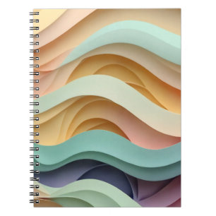 Carnet Barres ondulées couleur bonbon