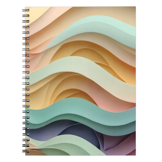 Carnet Barres ondulées couleur bonbon (Devant)
