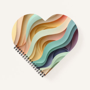 Carnet Barres ondulées couleur bonbon