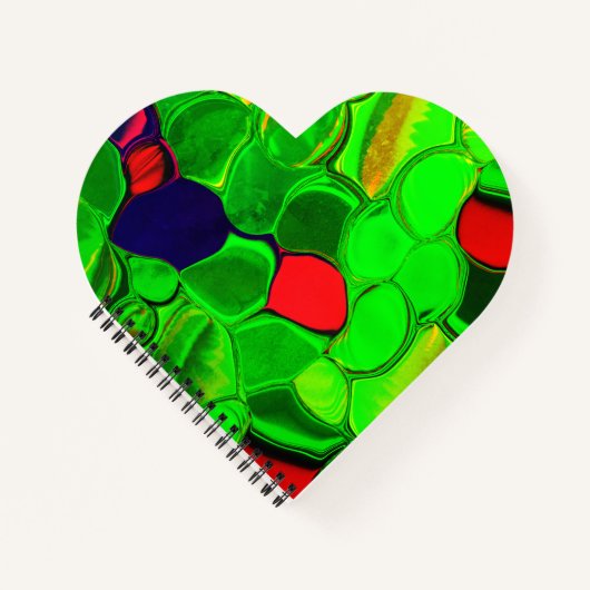 Carnet Barres vertes, cercles ou formes arrondies (Devant)