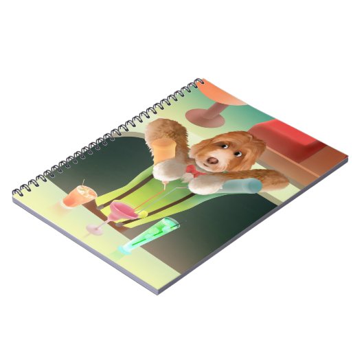 Carnet Bartending Dog in Retro Bar (Côté gauche)