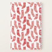 Carnet Bas nordiques rouge et blanc (Verso)