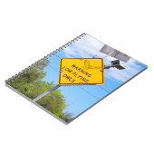 Carnet Bas signe d'avertissement de hiboux de vol (Côté gauche)