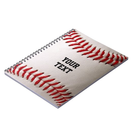 Carnet Baseball avec texte personnalisable (Côté gauche)