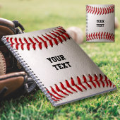 Carnet Baseball avec texte personnalisable
