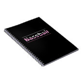 Carnet Baseball Féminin - Typographie Géométrique Rose (Côté Droit)