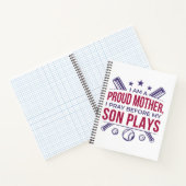 Carnet Baseball Fier Mère Je Prie Avant Que Mon Fils Ne J (Intérieur)