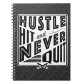 Carnet Baseball Hustle Hit & Never Quitter Note Pad (Devant)