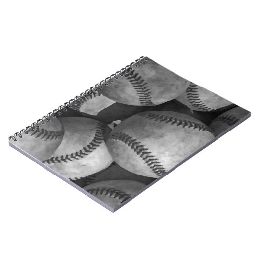 Carnet Baseball noir et blanc (Côté gauche)