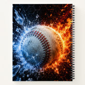 Carnet Baseball Nom Personnalisé Moderne (Dos)