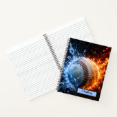 Carnet Baseball Nom Personnalisé Moderne (Intérieur)