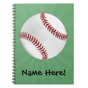 Carnet Baseball personnalisé sur Garçons verts