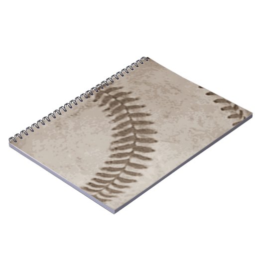 Carnet Baseball Sépia Vintage (Côté gauche)