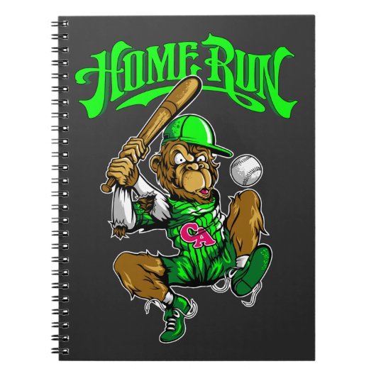 Carnet Baseball Singe Coup de Circuit (Devant)