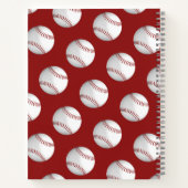 Carnet baseballs motif monogrammé (Dos)