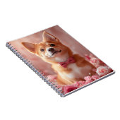 Carnet Basenji avec Rose - Saint Valentin (Côté Droit)