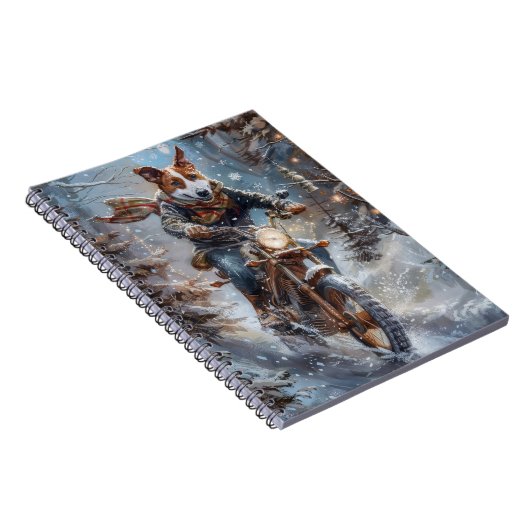 Carnet Basenji Chien équitation Moto Noël (Côté Droit)