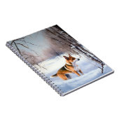 Carnet Basenji Laisser neiger Noël (Côté Droit)