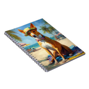 Carnet Basenji sur la plage, cadeau d'été pour les amoure
