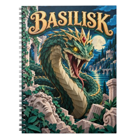 Carnet Basilic, Monstre de découpe de papier (Devant)