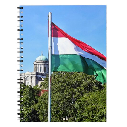 Carnet Basilique d'Esztergom et drapeau hongrois (Devant)