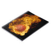 Carnet Basket-ball en feu (composite numérique) (Côté gauche)