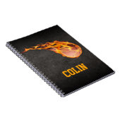 Carnet Basket-ball Fiery personnalisé (Côté Droit)