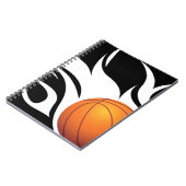 Carnet Basket-ball flamboyant noir et blanc (Côté gauche)